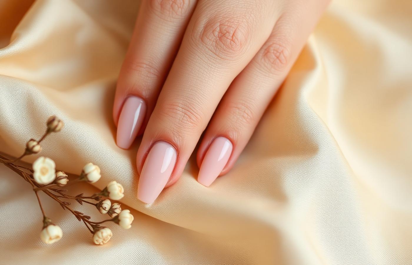 Alongamento de unhas com acabamento natural